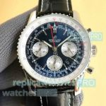 AAA Swiss Replica Breitling Navitimer Chronograph Watch new 43 mm Blue Dial